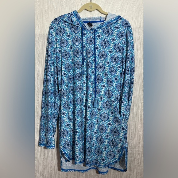 Aqua Et Sol Blue and White size XL - Picture 1 of 5